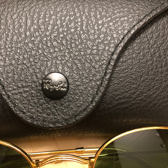 SOLD Ray-Ban Round Metal Gold Green G-15 RB3447 - Picture 4 of 5